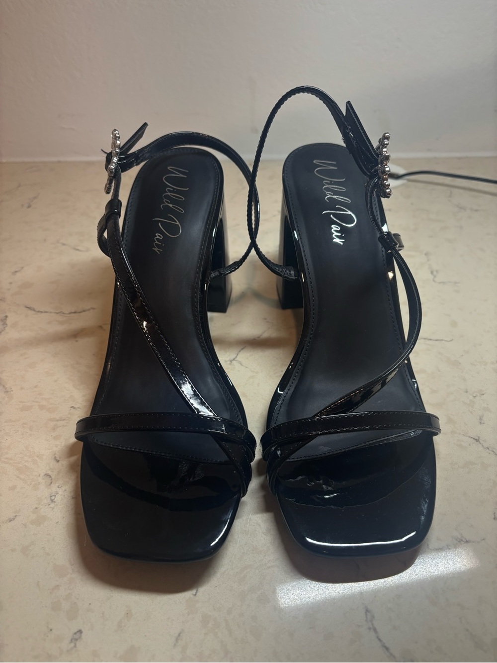 Wild Pair | Patent Strappy Block Heel Sandals | Size 10 | NWOT